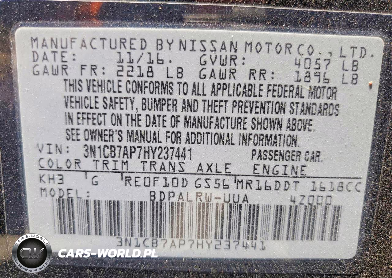 2017 Nissan Sentra Sr Turbo VIN:3N1CB7AP7HY237441 - 12
