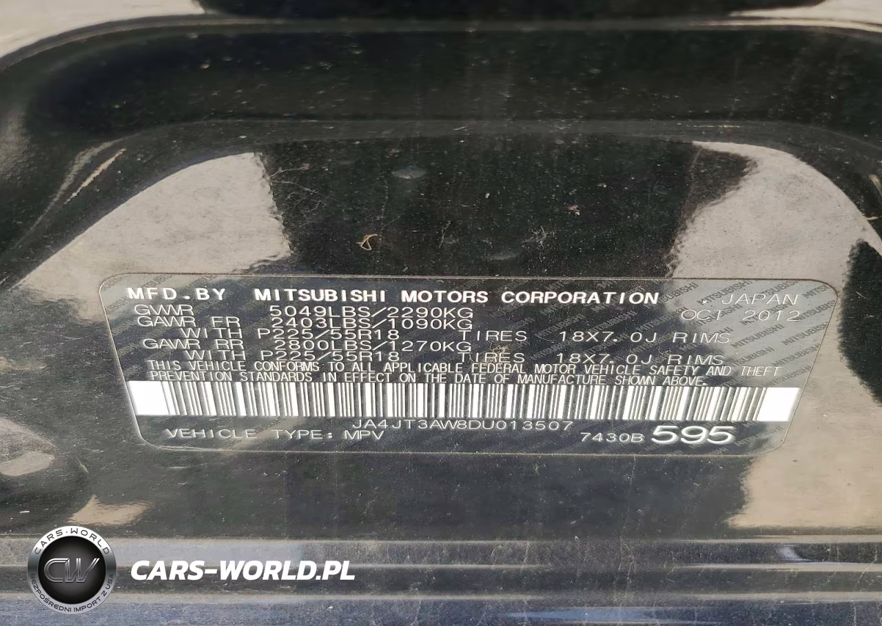 2013 Mitsubishi Outlander Se VIN:JA4JT3AW8DU013507 - 13