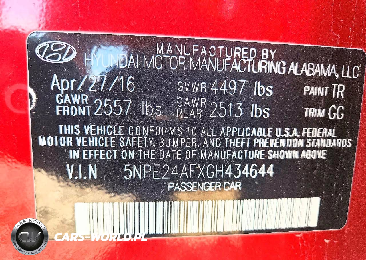 2016 Hyundai Sonata Se VIN:5NPE24AFXGH434644 - 13