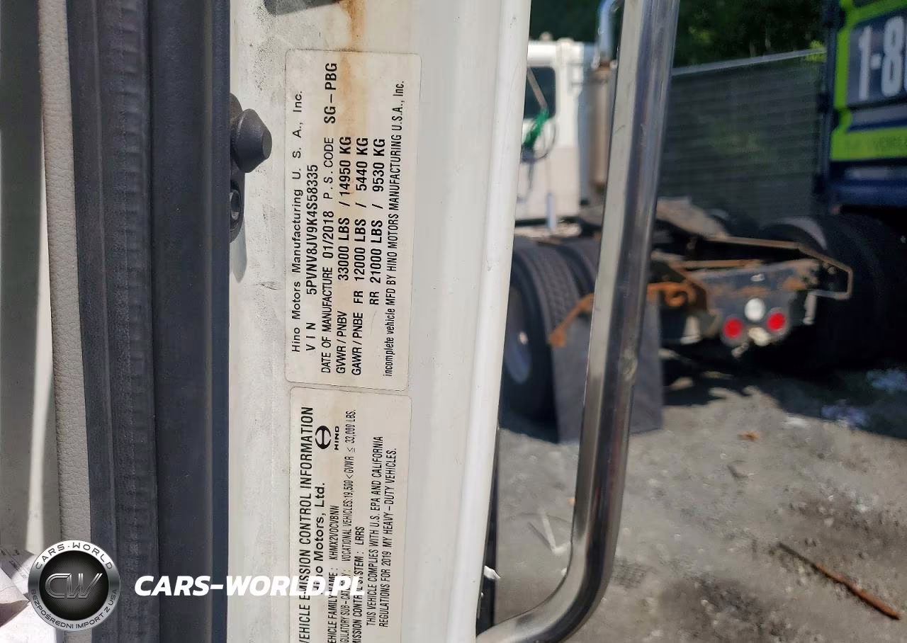 2019 Hino Hino 338 - Flat Bed Truck VIN:5PVNV8JV9K4S58335 - 10