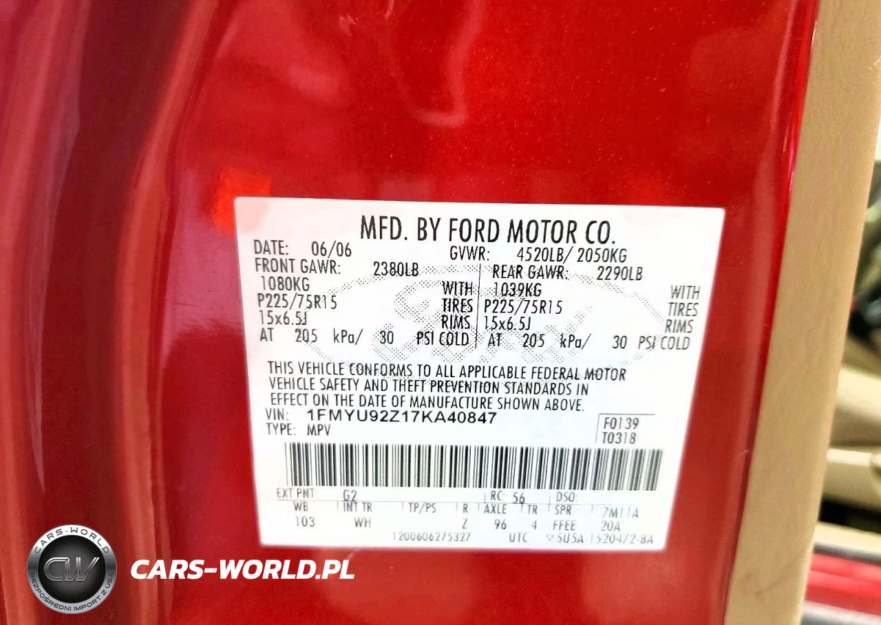 2007 Ford Escape Xls VIN:1FMYU92Z17KA40847 - 13
