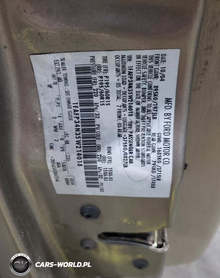 2005 Ford Focus Zx4 VIN:1FAFP34N35W214018 - 12