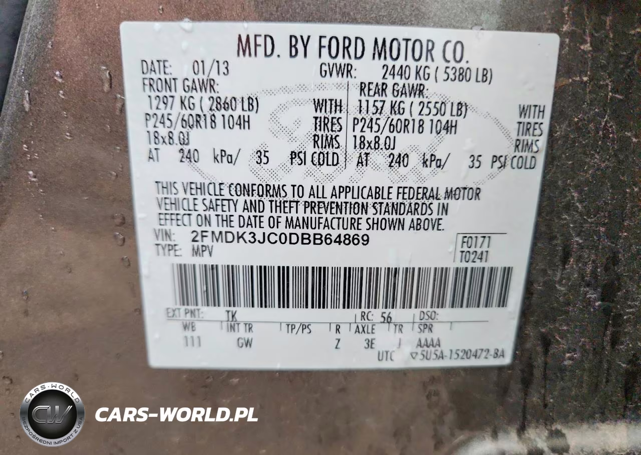 2013 Ford Edge Sel VIN:2FMDK3JC0DBB64869 - 13
