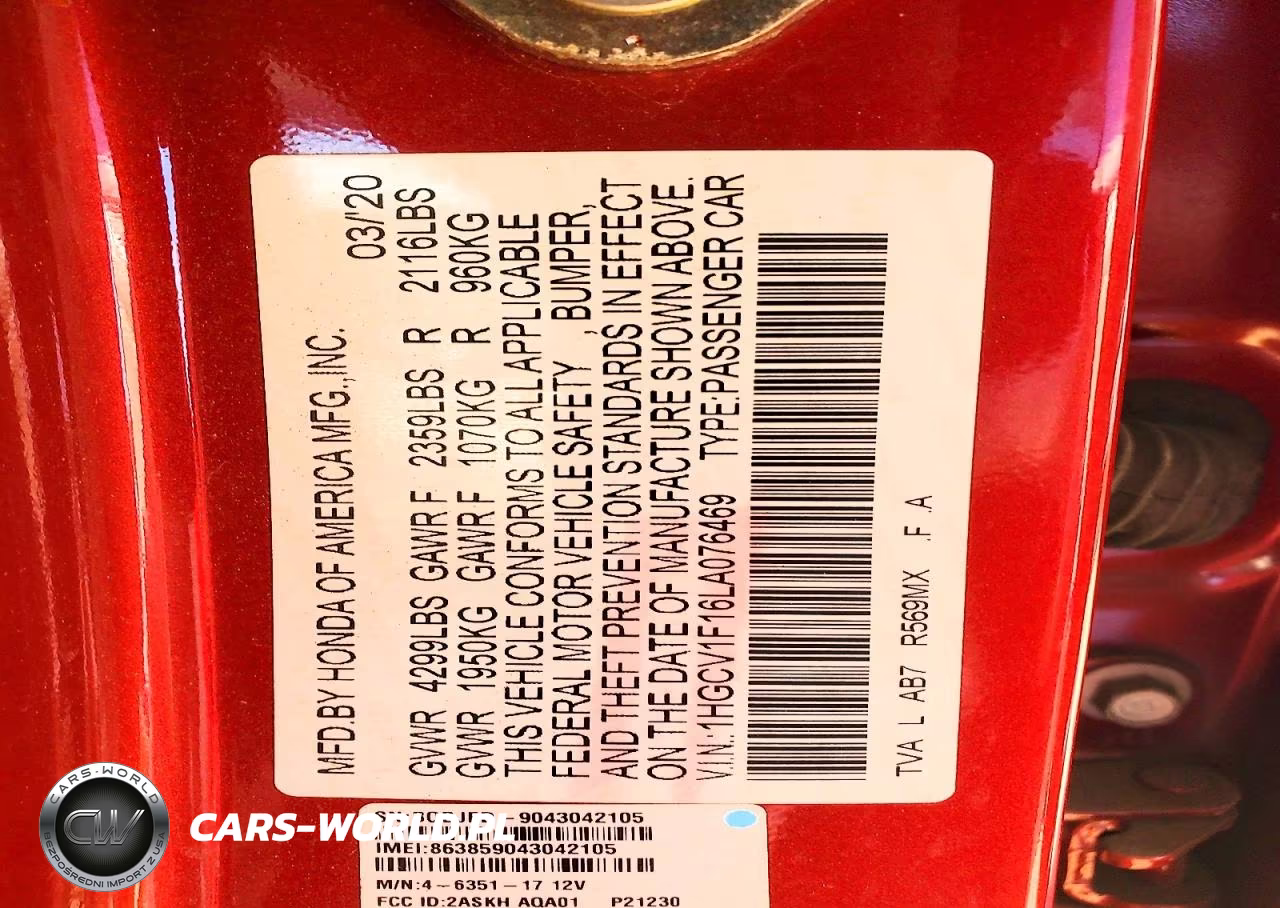 2020 Honda Accord Lx VIN:1HGCV1F16LA076469 - 12