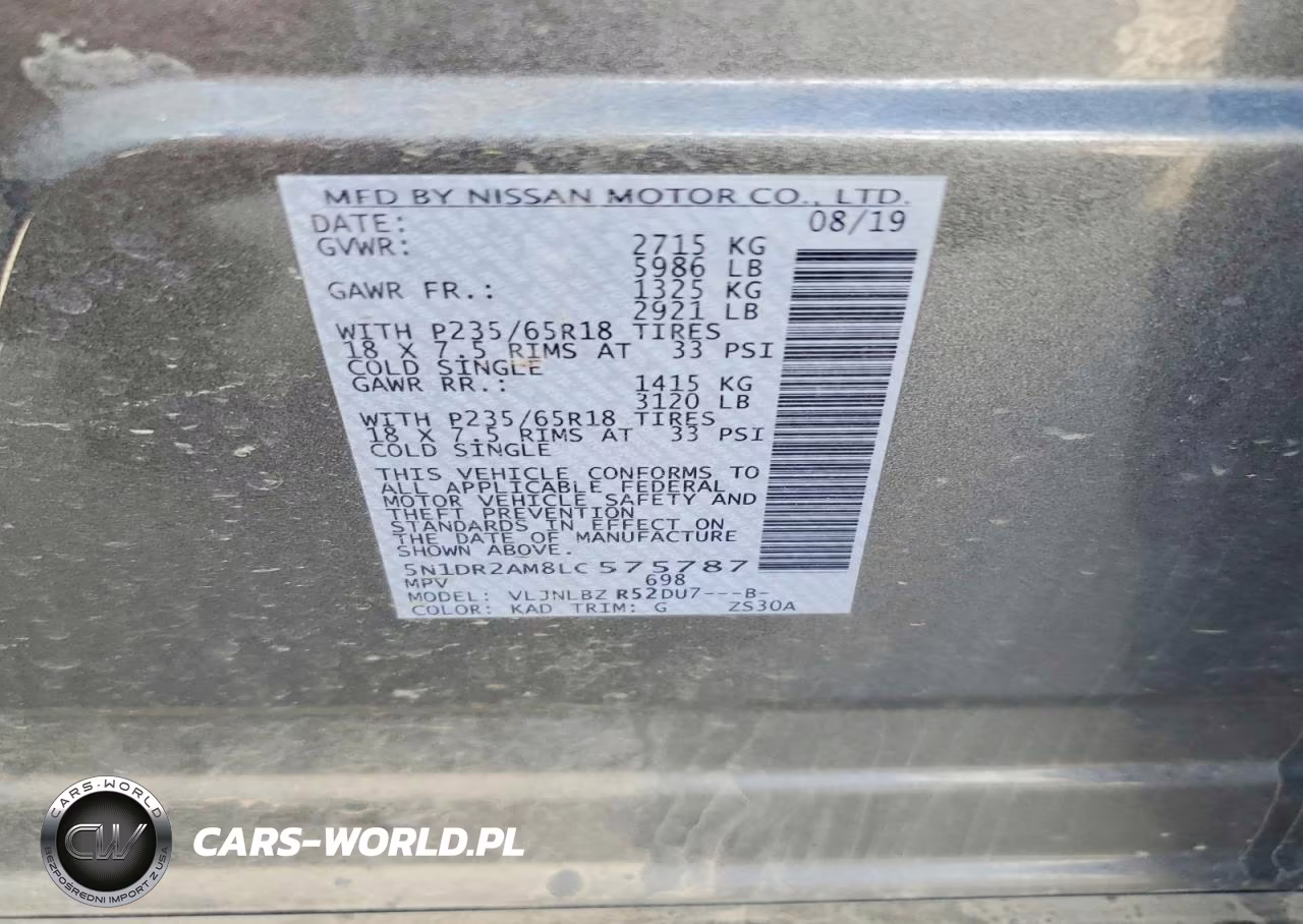 2020 Nissan Pathfinder S VIN:5N1DR2AM8LC575787 - 12