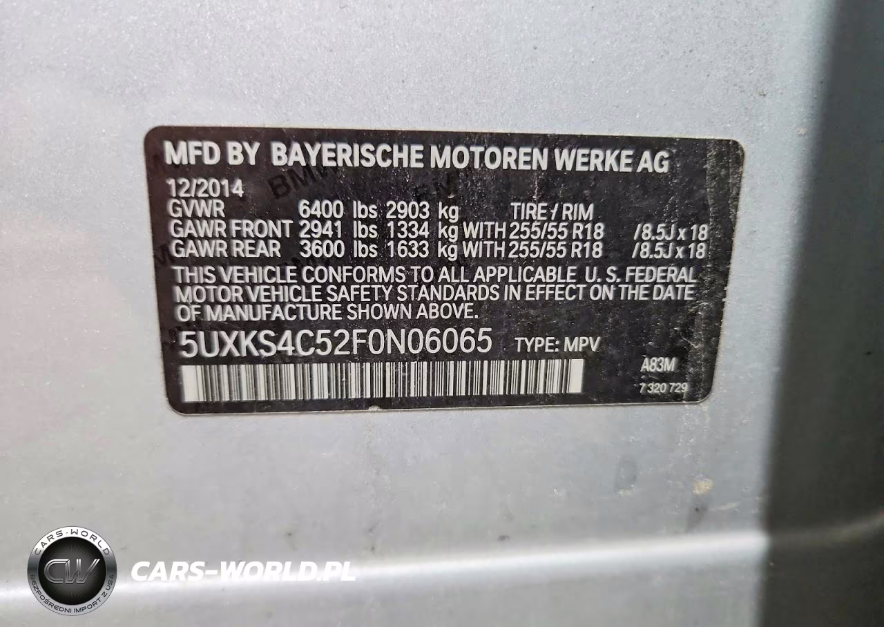 2015 BMW X5 xDrive35D VIN:5UXKS4C52F0N06065 - 13