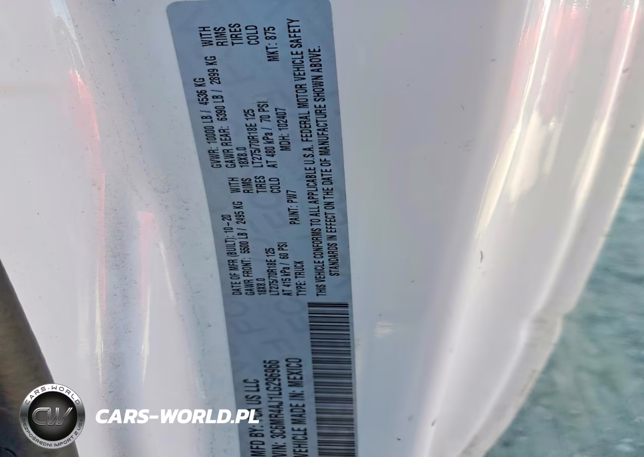 2020 Ram 2500 Tradesman VIN:3C6MR4AJ1LG296966 - 13