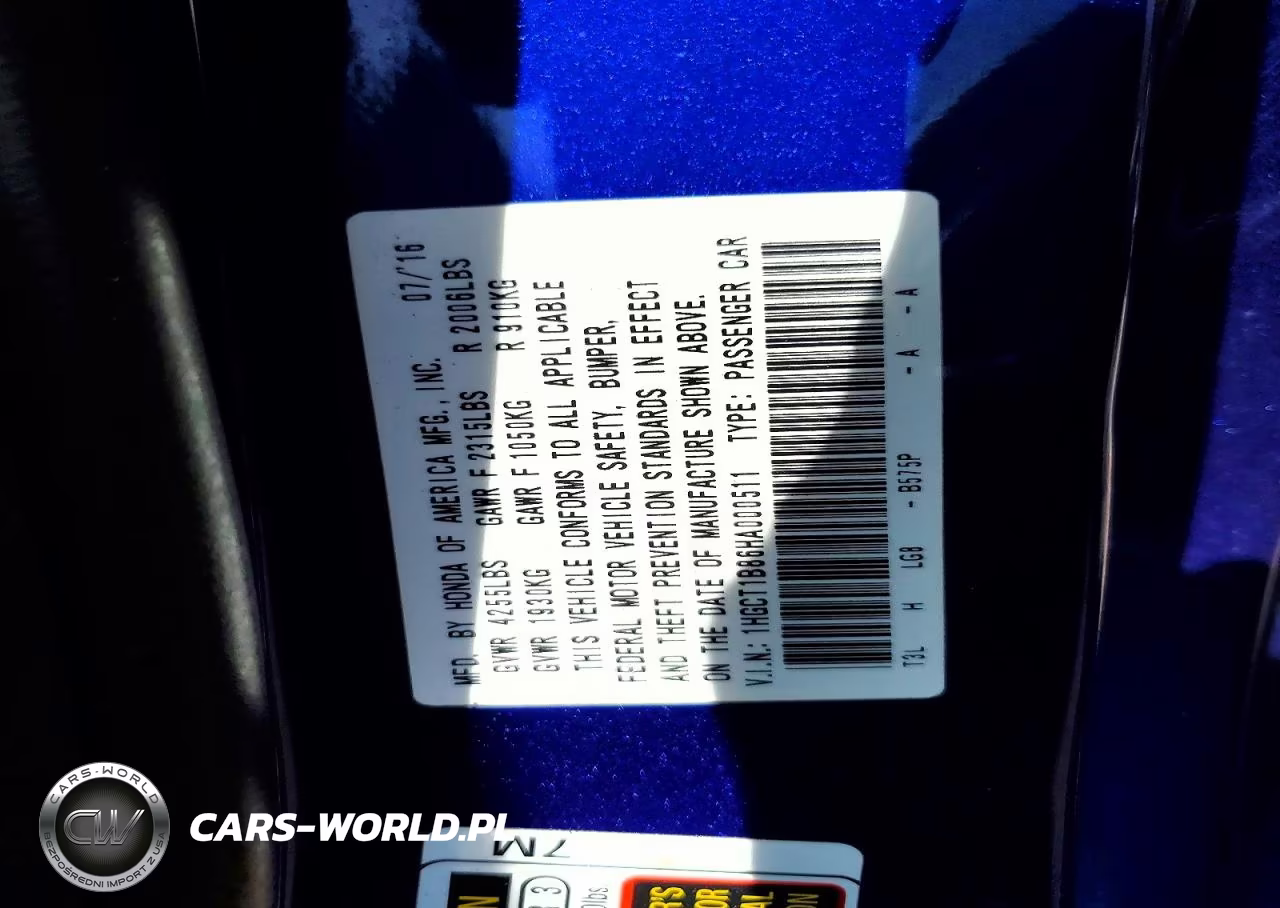 2017 Honda Accord Exl VIN:1HGCT1B86HA000511 - 12