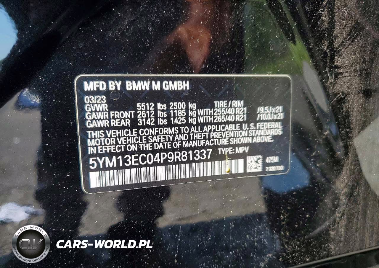 2023 BMW X3 M VIN:5YM13EC04P9R81337 - 13