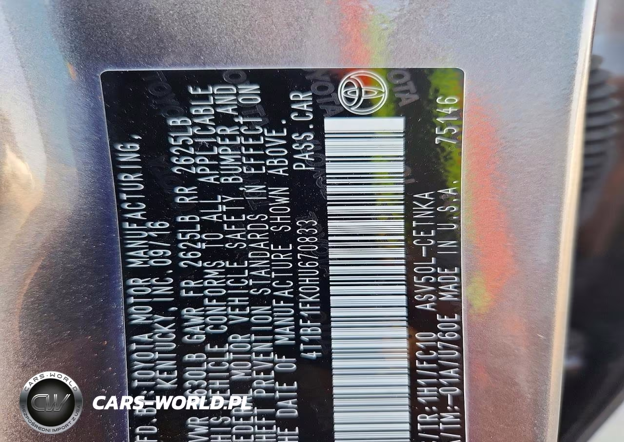 2017 Toyota Camry Le VIN:4T1BF1FK0HU670833 - 12