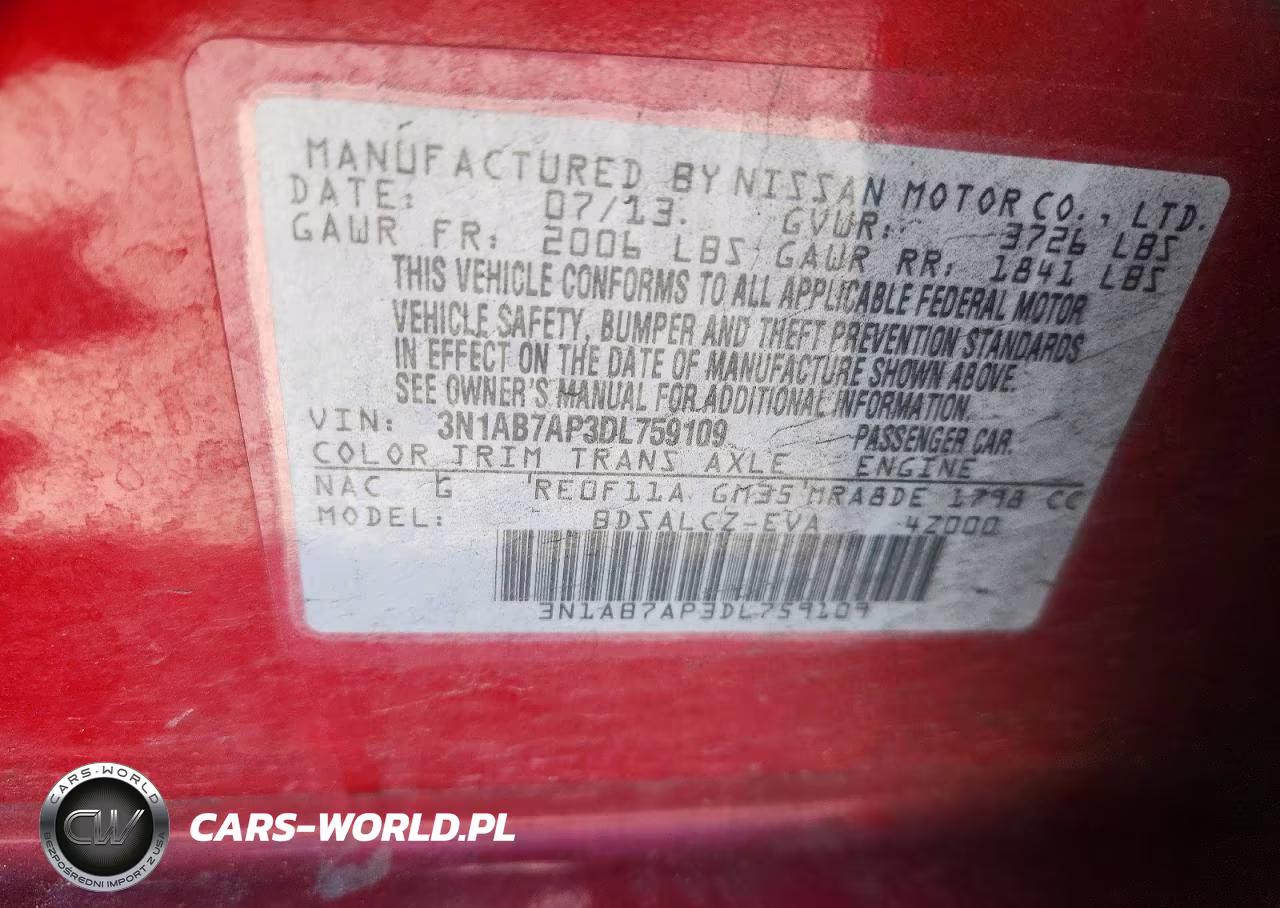 2013 Nissan Sentra S VIN:3N1AB7AP3DL759109 - 12