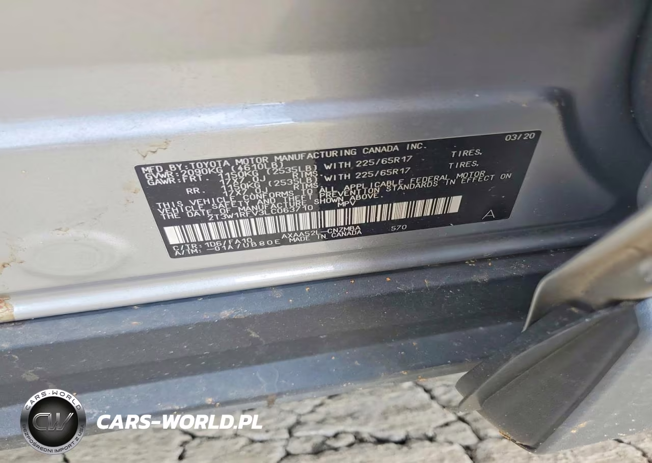 2020 Toyota Rav4 Xle VIN:2T3W1RFV3LC063710 - 13