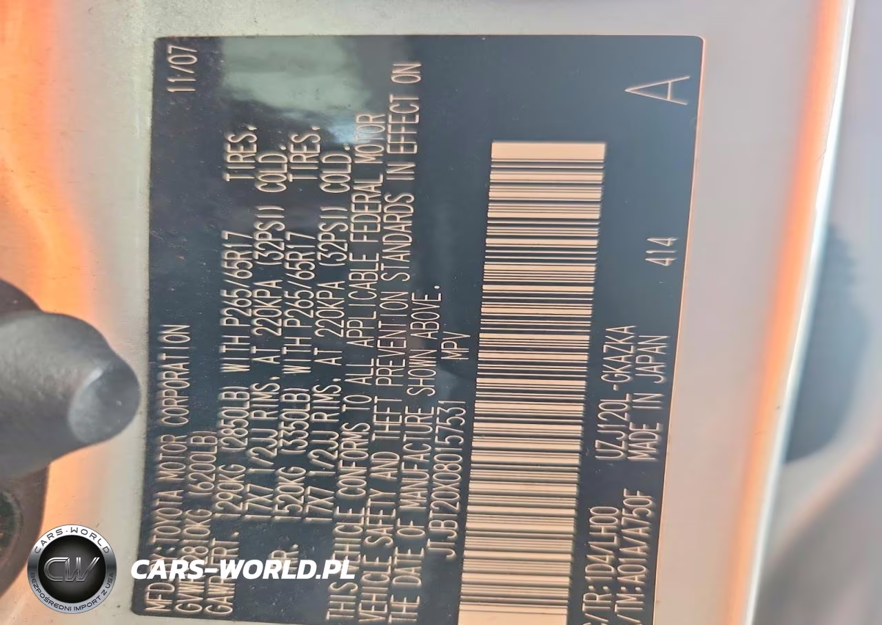 2008 Lexus Gx 470 VIN:JTJBT20X080157531 - 13