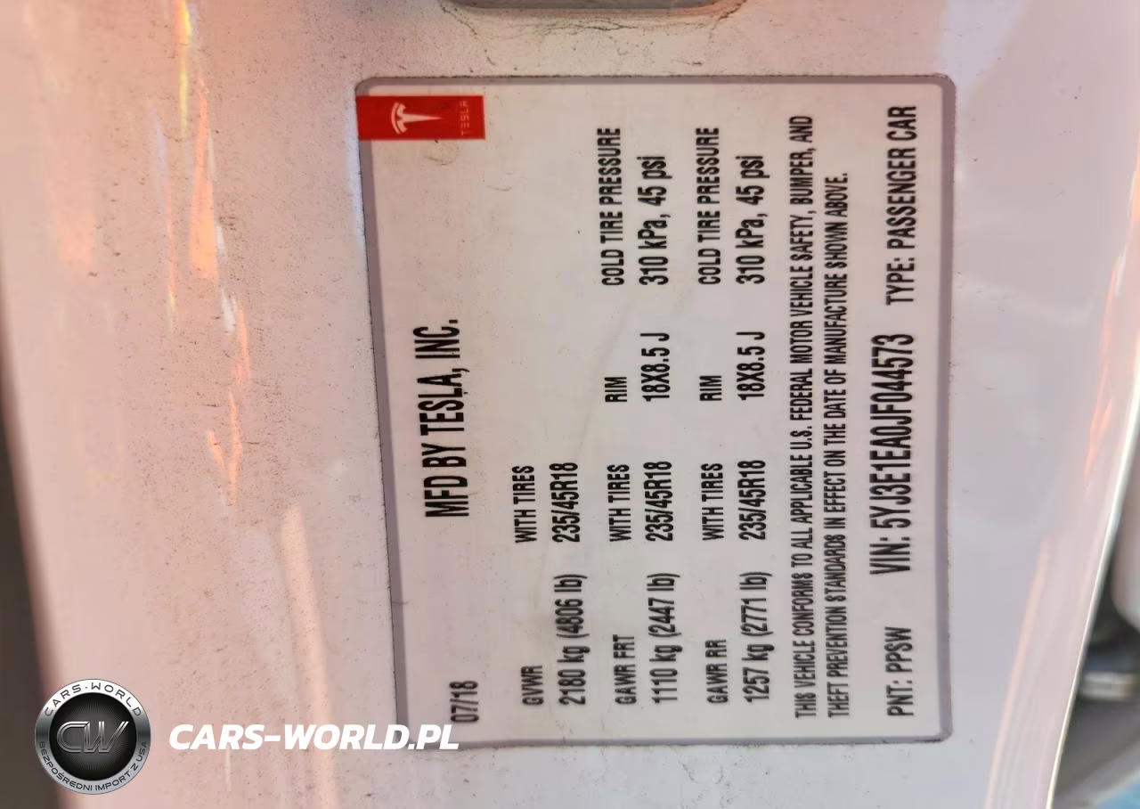 2018 Tesla Model 3 VIN:5YJ3E1EA0JF044573 - 13