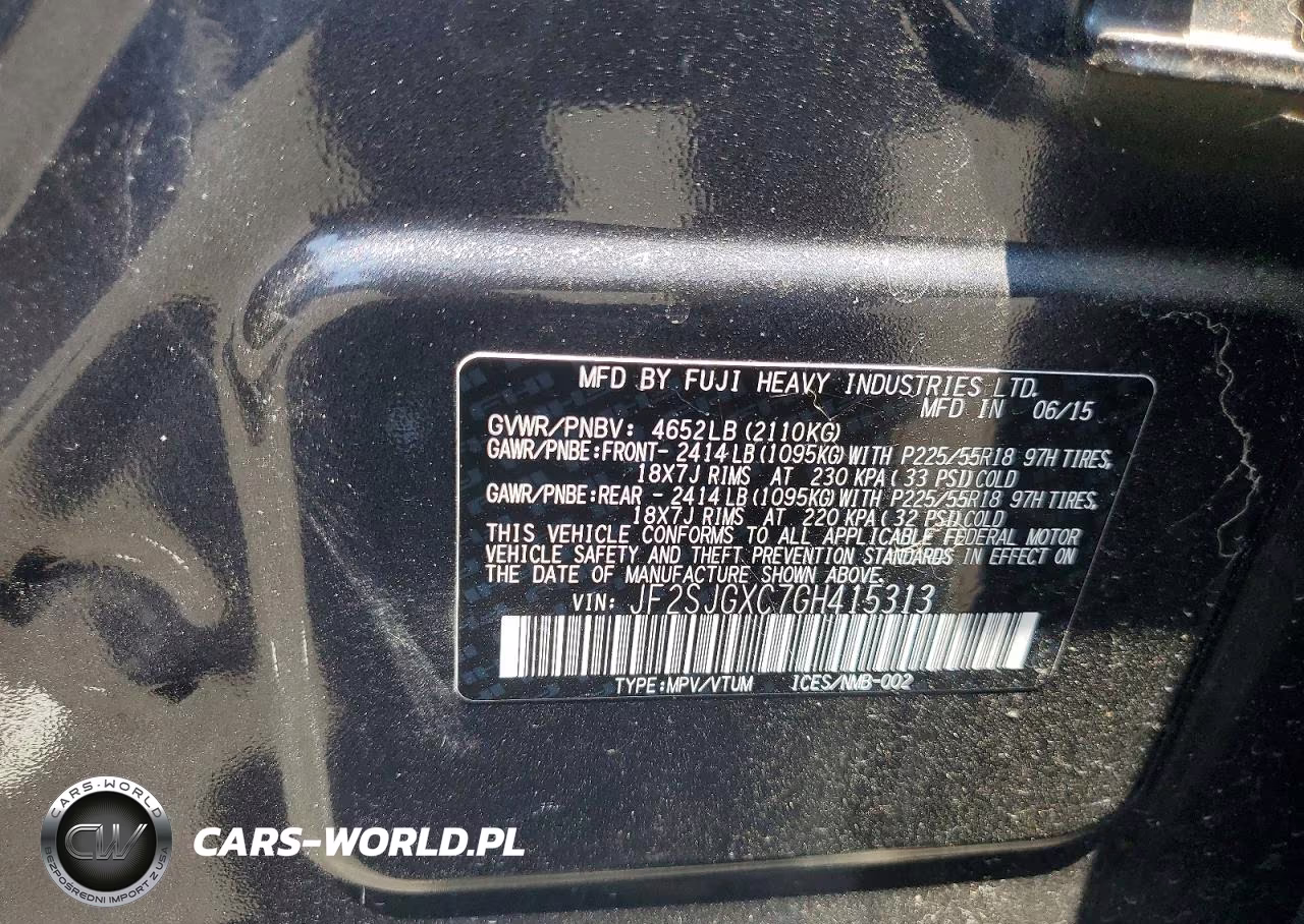 2016 Subaru Forester 2.0Xt Touring VIN:JF2SJGXC7GH415313 - 13
