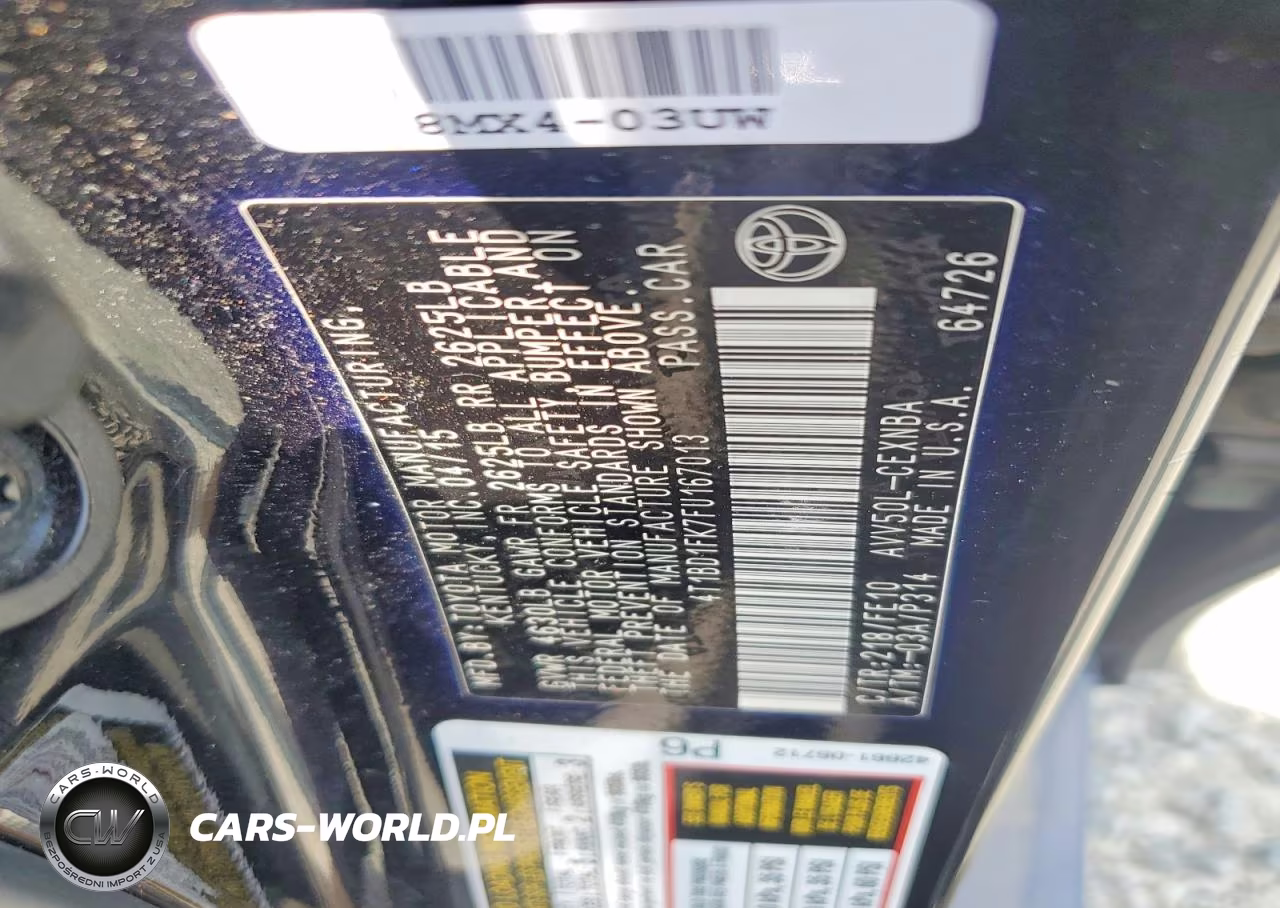 2015 Toyota Camry Hybrid Le VIN:4T1BD1FK7FU167013 - 12