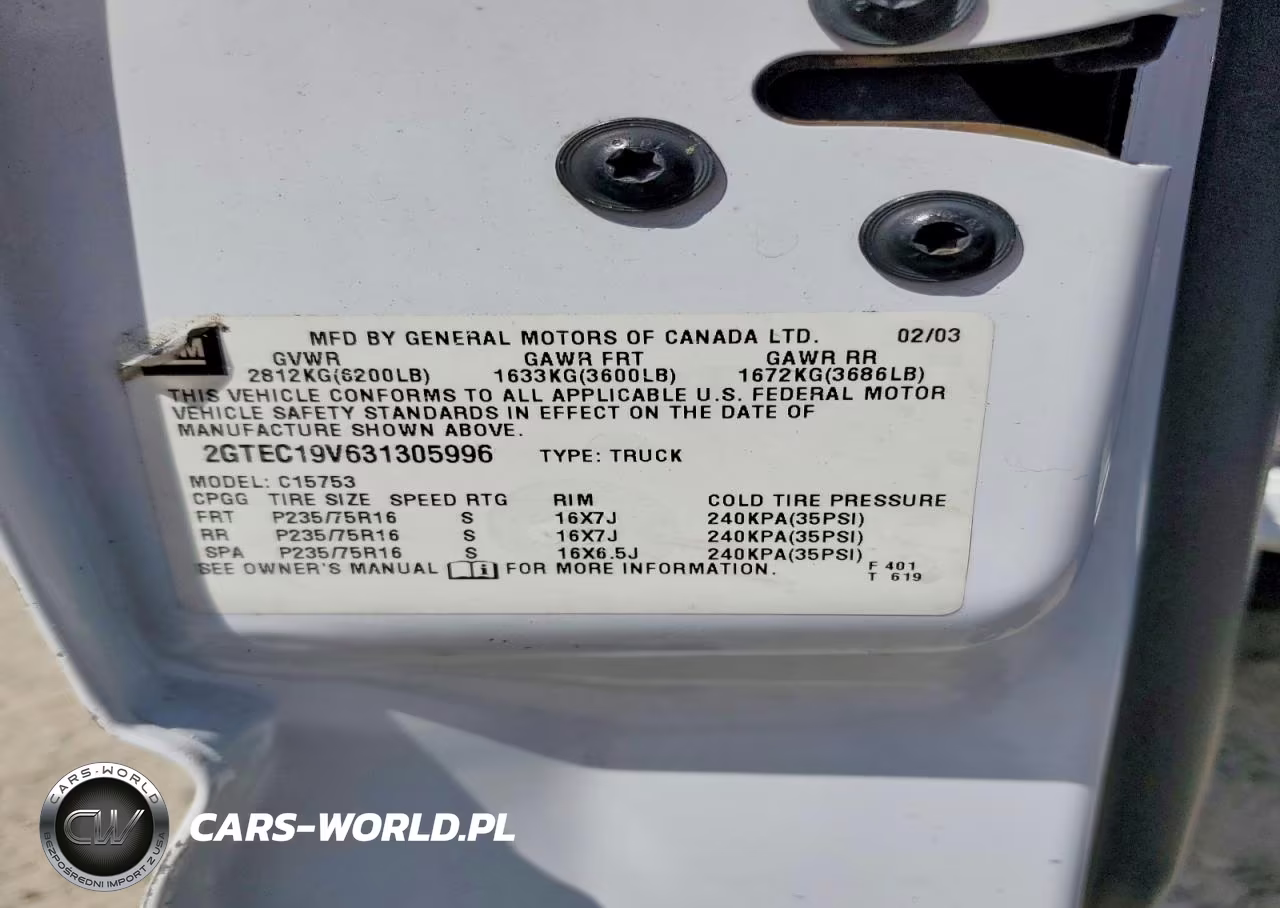 2003 GMC New Sierra C1500 VIN:2GTEC19V631305996 - 13