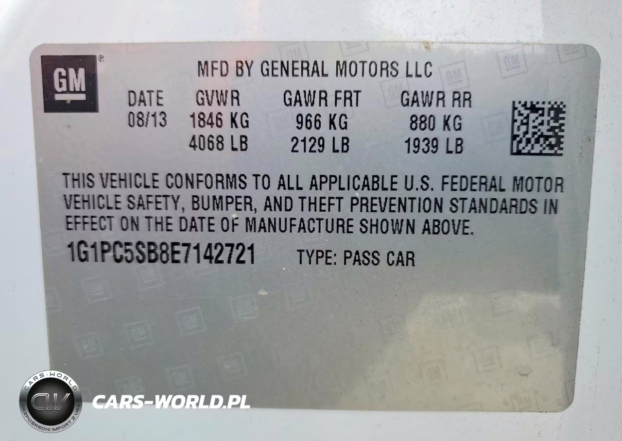2014 Chevrolet Cruze Lt VIN:1G1PC5SB8E7142721 - 12