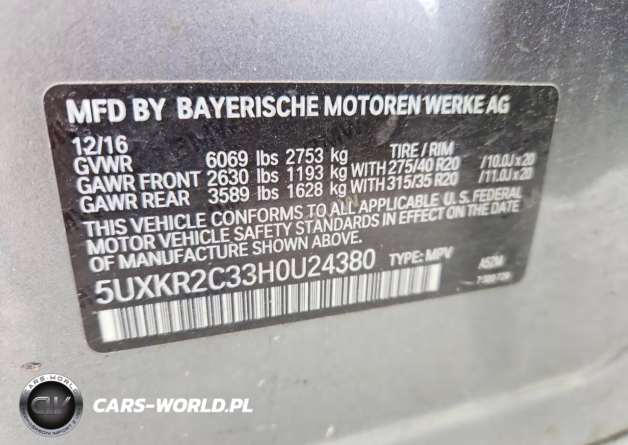 2017 BMW X5 Sdrive35I VIN:5UXKR2C33H0U24380 - 13