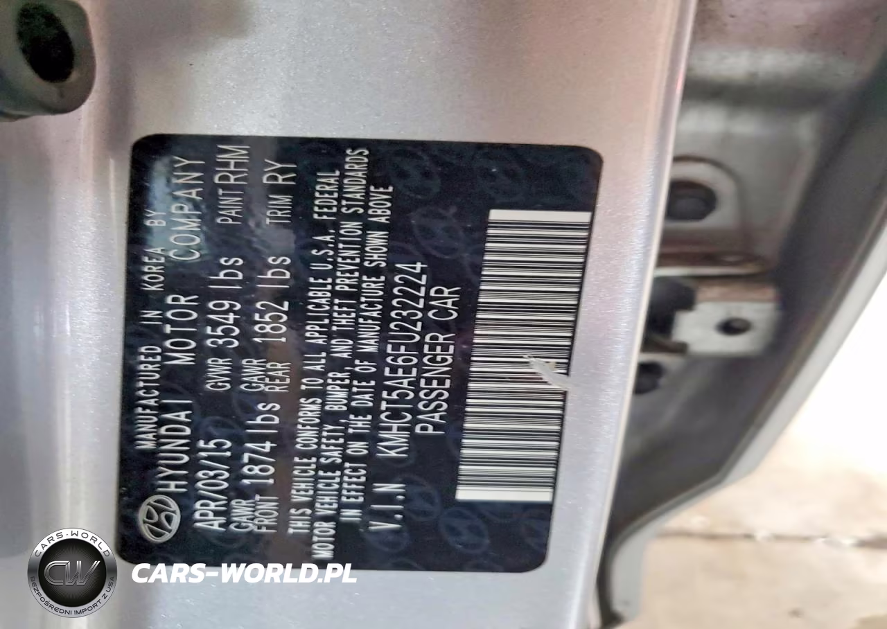2015 Hyundai Accent Gs VIN:KMHCT5AE6FU232224 - 12