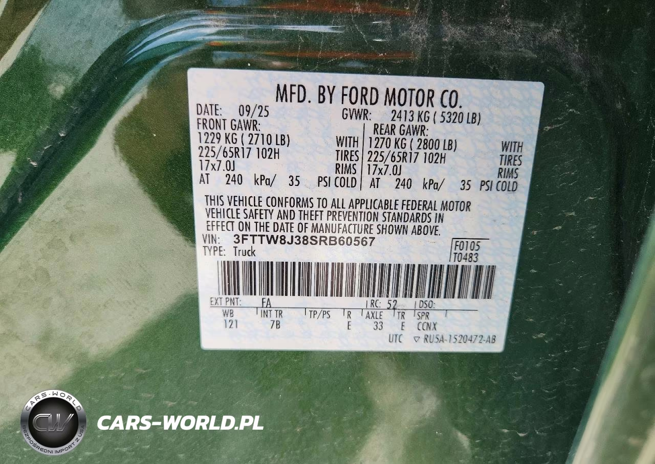 2025 Ford Maverick Xlt VIN:3FTTW8J38SRB60567 - 12