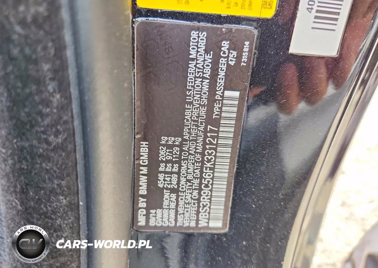 2015 BMW M4 VIN:WBS3R9C56FK331217 - 12