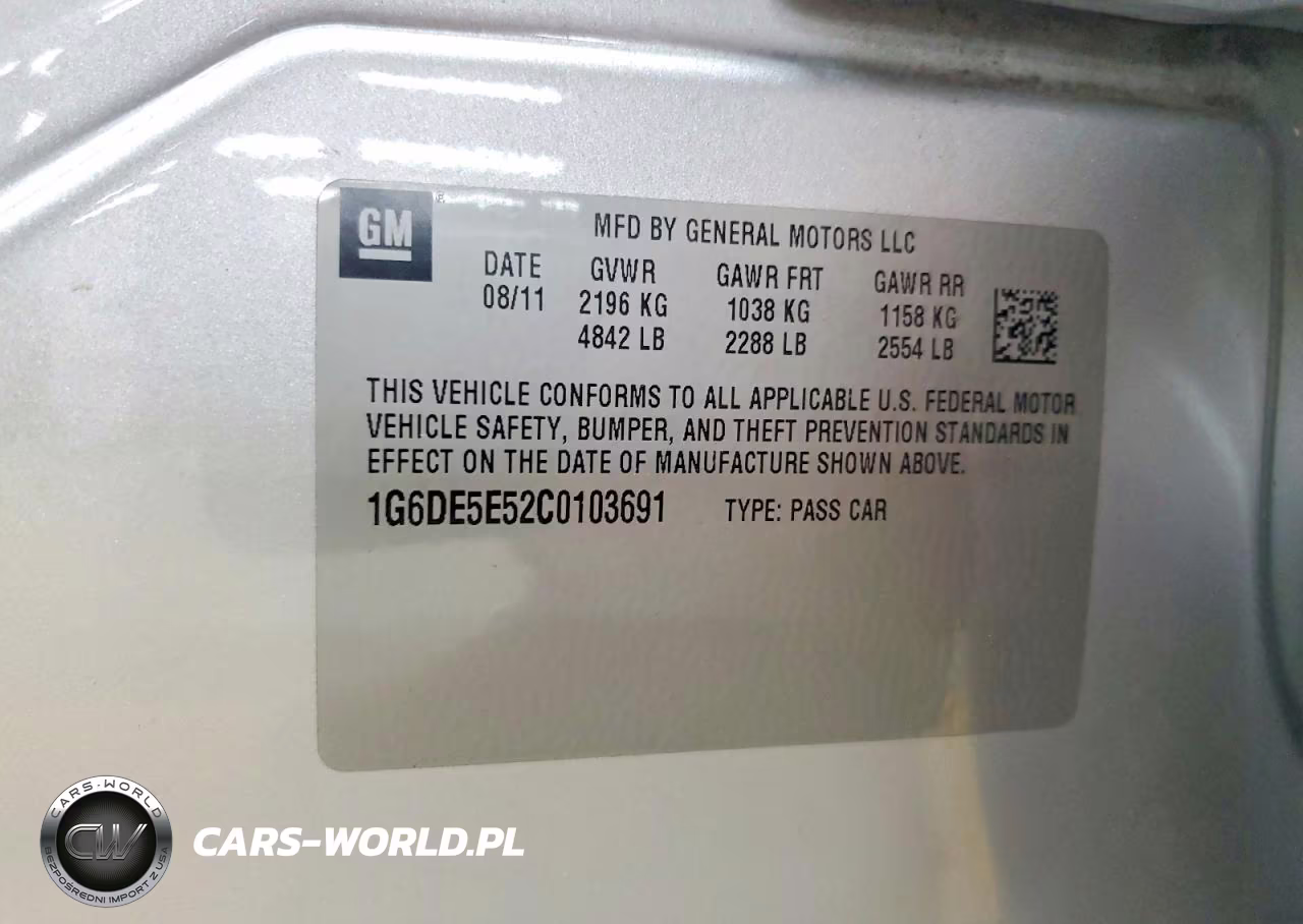 2012 Cadillac Cts Luxury Collection VIN:1G6DE5E52C0103691 - 12