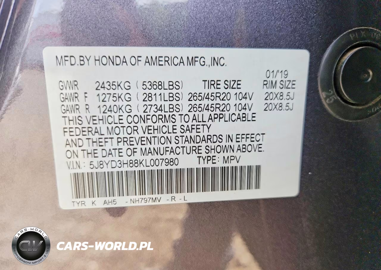 2019 Acura Mdx Advance VIN:5J8YD3H88KL007980 - 13