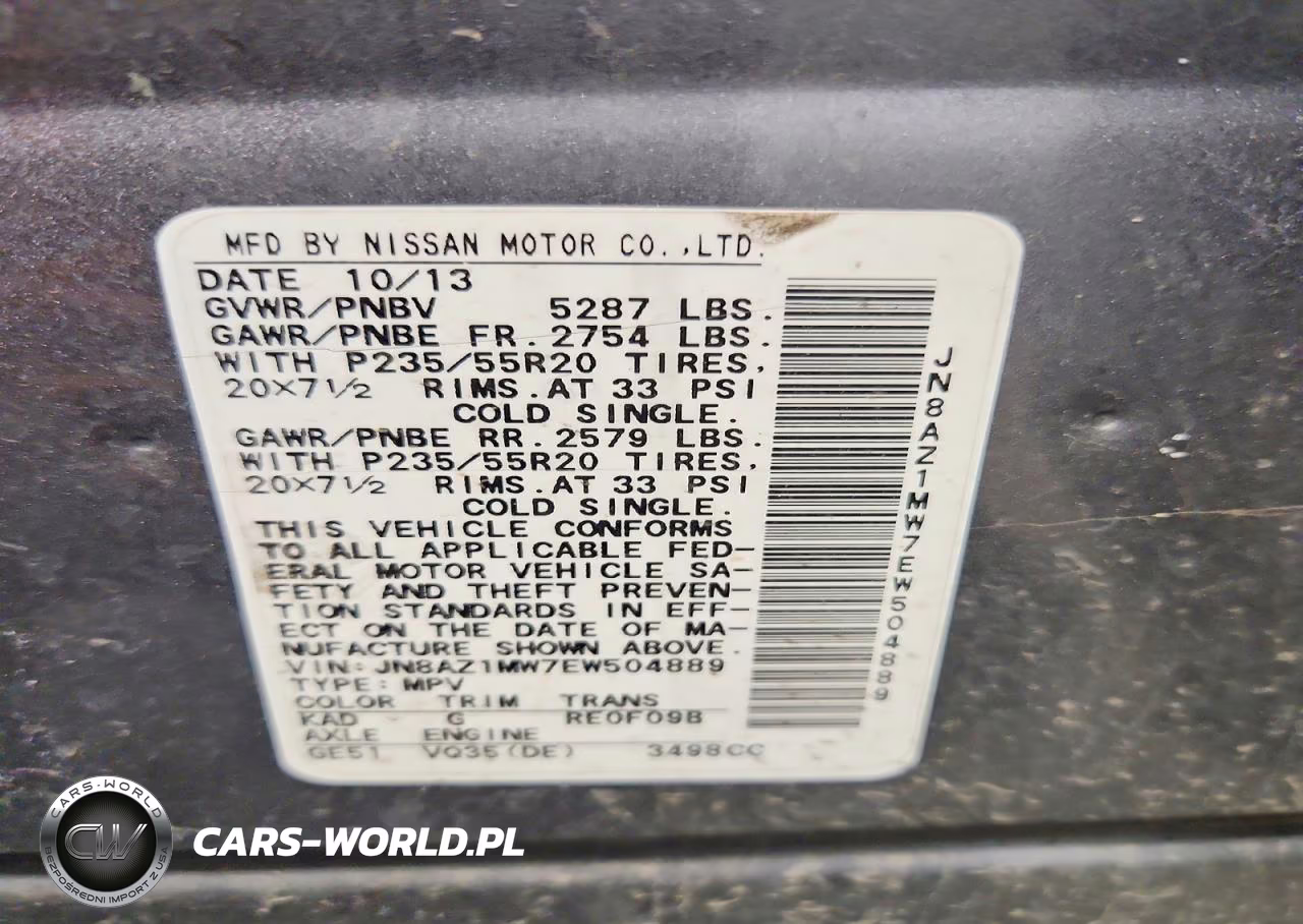 2014 Nissan Murano Le VIN:JN8AZ1MW7EW504889 - 12