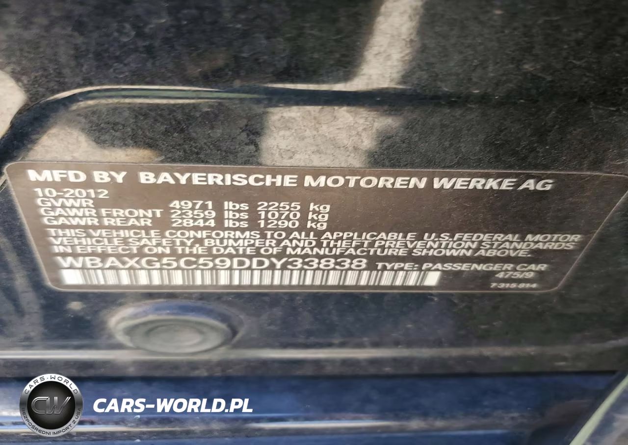 2013 BMW 528 I VIN:WBAXG5C59DDY33838 - 12