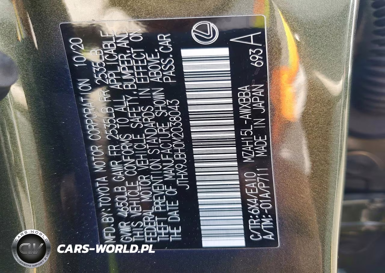2021 Lexus Ux 250H VIN:JTHX9JBH0M2038043 - 13