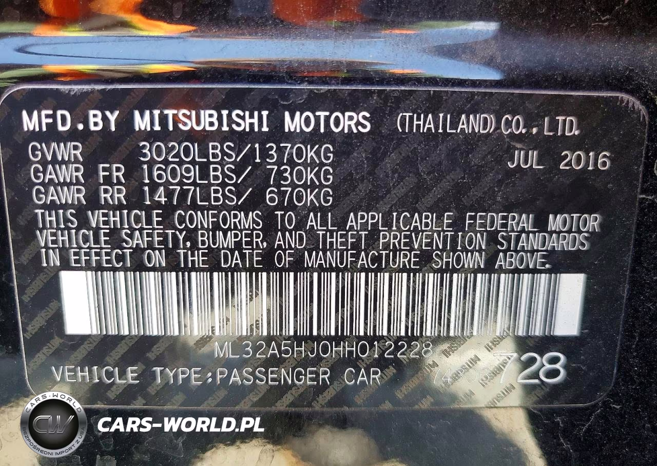 2017 Mitsubishi Mirage Gt VIN:ML32A5HJ0HH012228 - 12