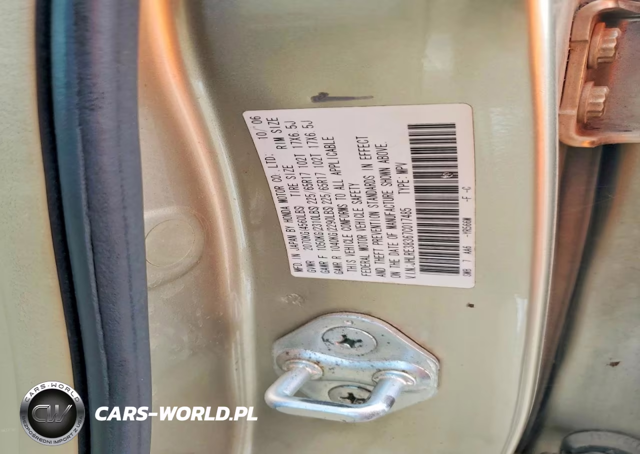 2007 Honda Cr-V Lx VIN:JHLRE38367C017485 - 12