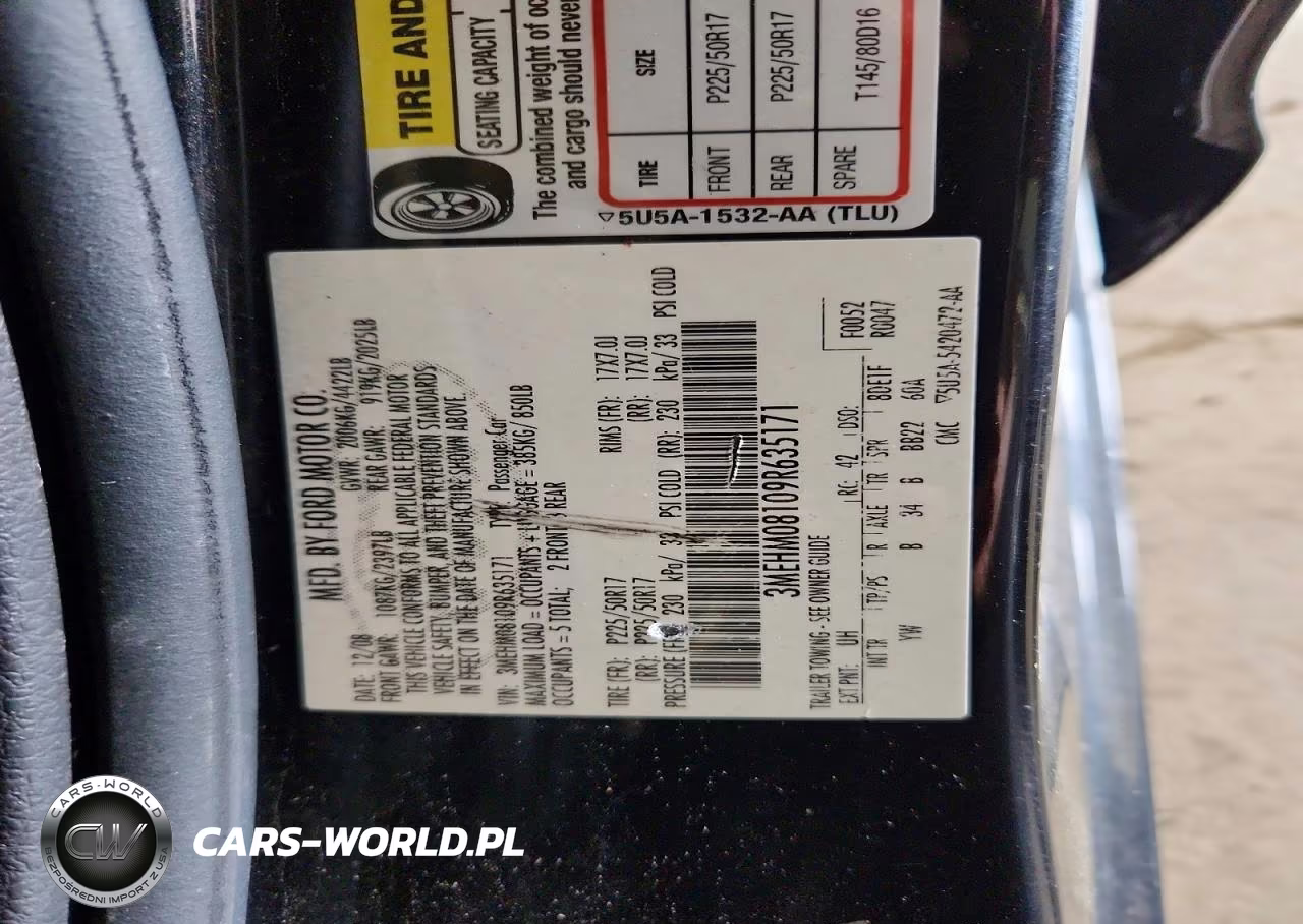 2009 Mercury Milan Premier VIN:3MEHM08109R635171 - 12