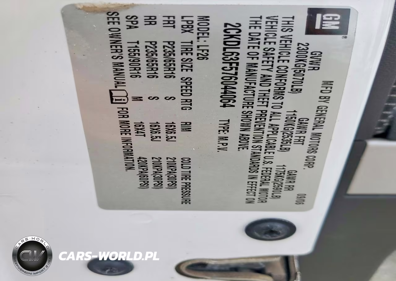 2007 Pontiac Torrent VIN:2CKDL63F576044064 - 13