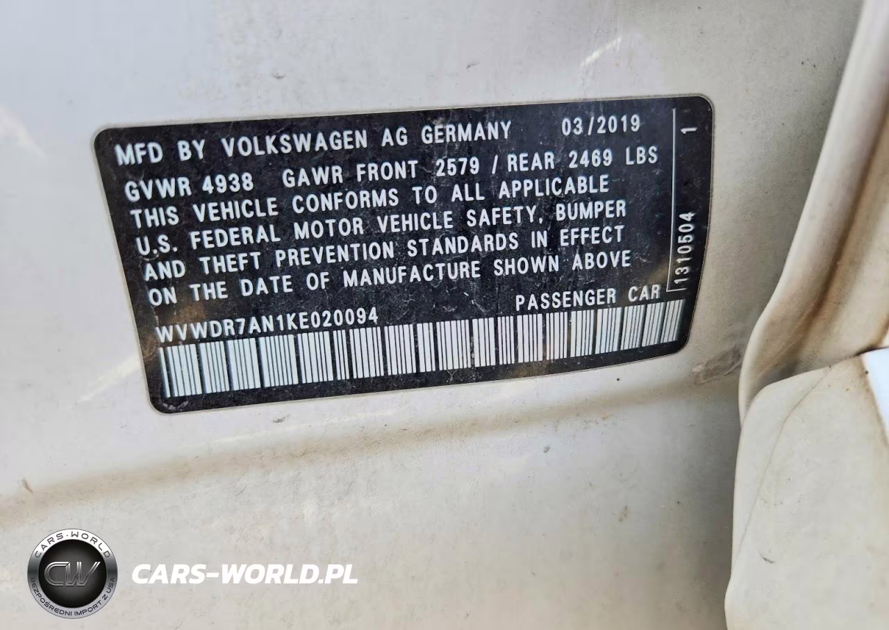 2019 Volkswagen Arteon Sel VIN:WVWDR7AN1KE020094 - 12