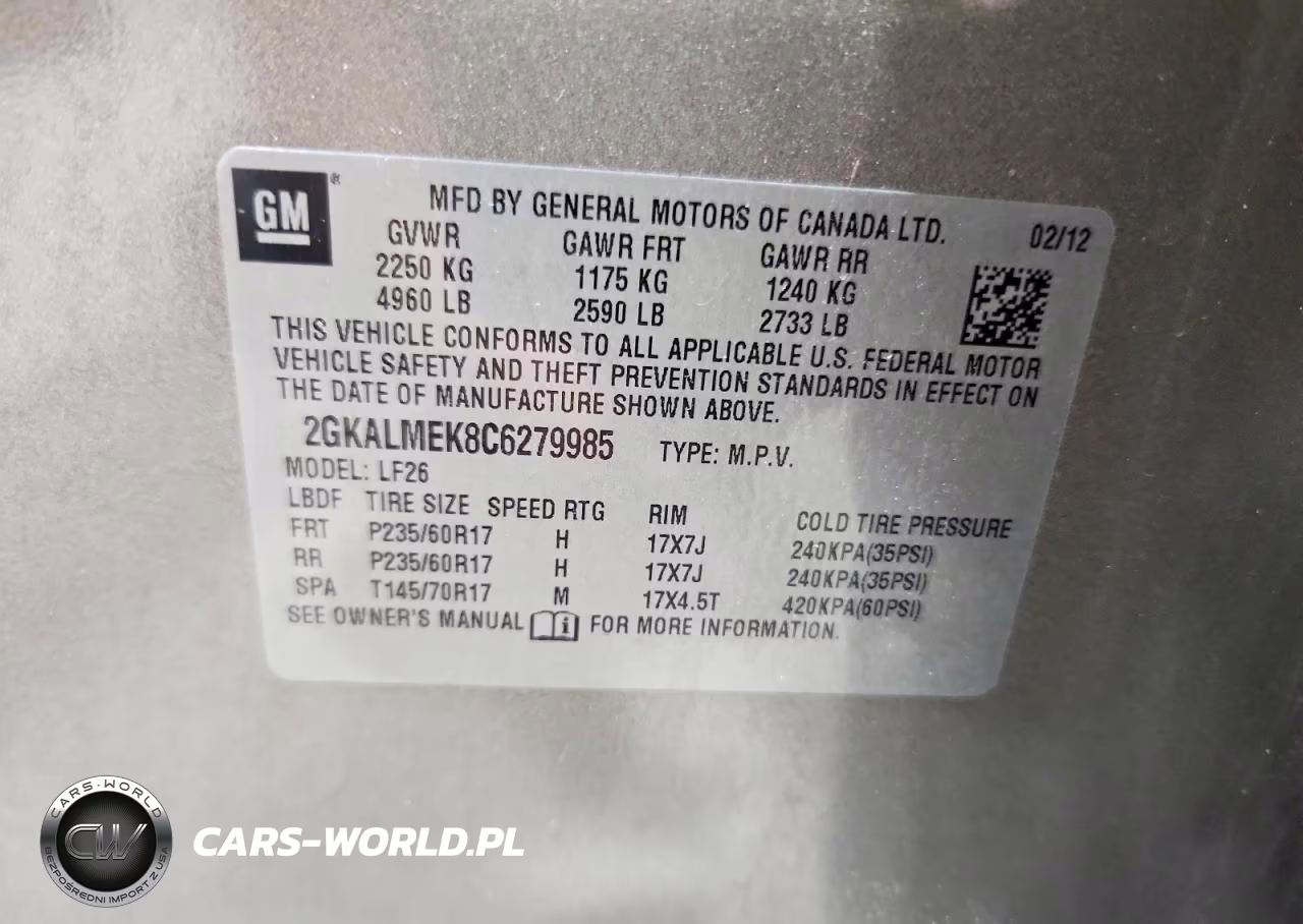 2012 GMC Terrain Sle VIN:2GKALMEK8C6279985 - 13