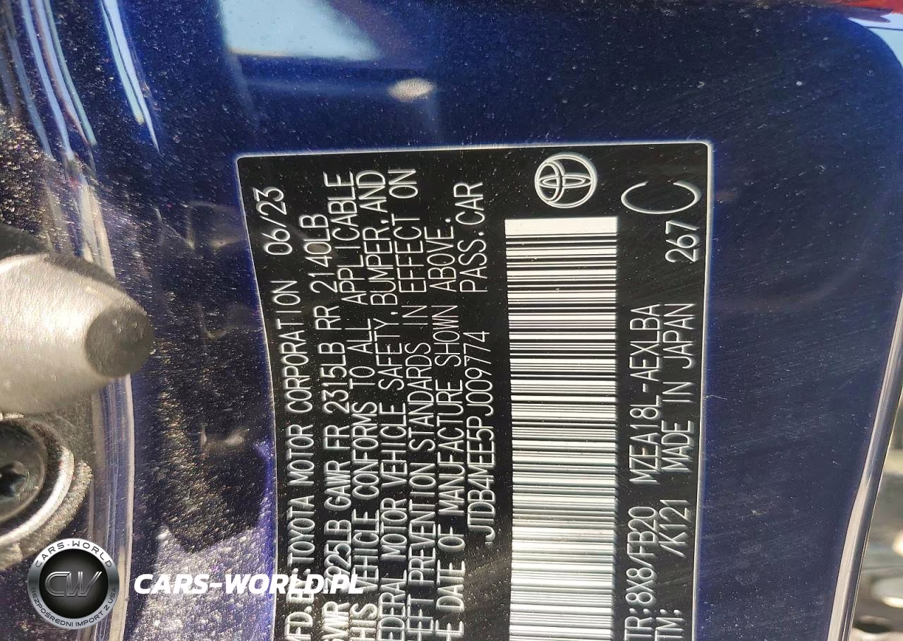 2023 Toyota Corolla Le VIN:JTDB4MEE5PJ009774 - 13
