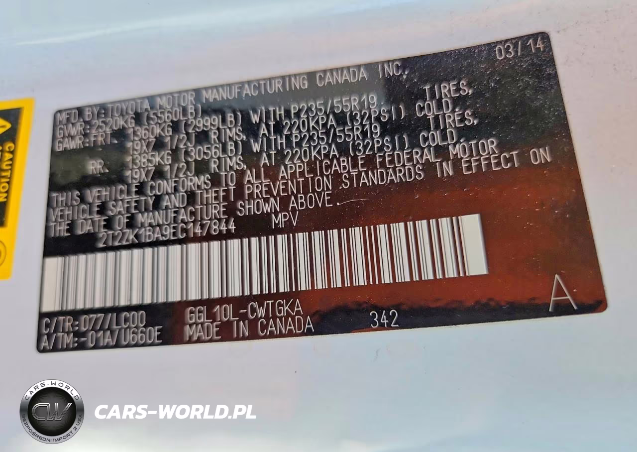 2014 Lexus Rx 350 VIN:2T2ZK1BA9EC147844 - 13