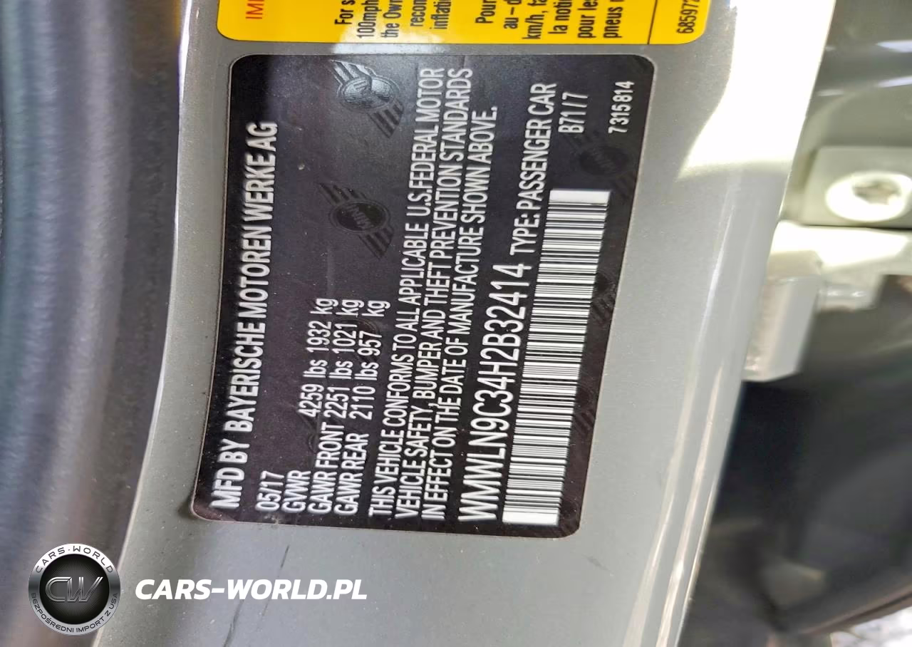 2017 Mini Cooper S Clubman VIN:WMWLN9C34H2B32414 - 12