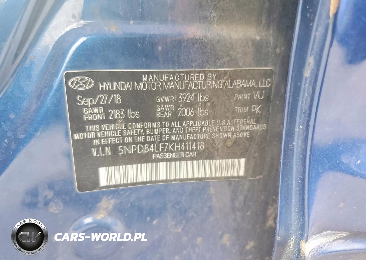 2019 Hyundai Elantra Sel VIN:5NPD84LF7KH411418 - 13