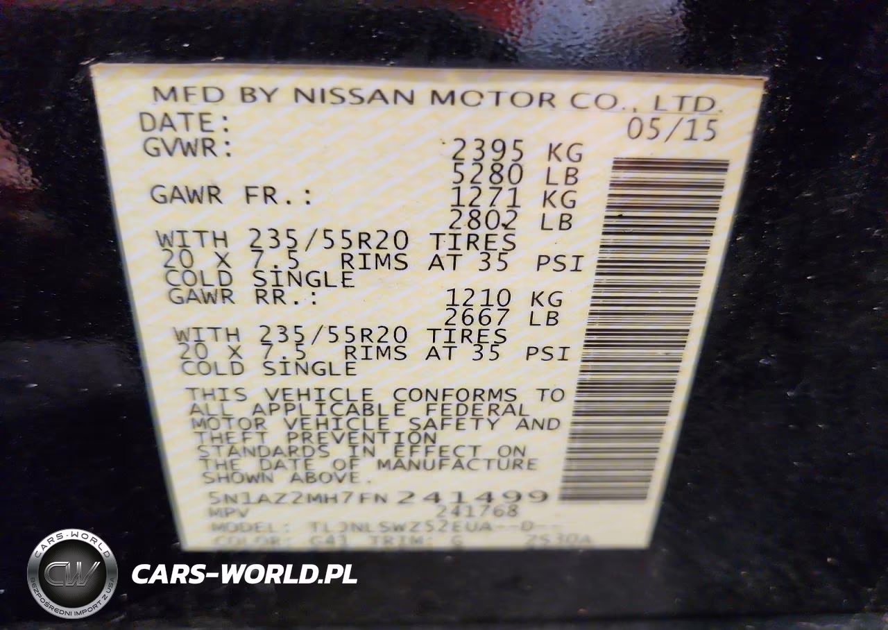 2015 Nissan Murano Platinum VIN:5N1AZ2MH7FN241499 - 12