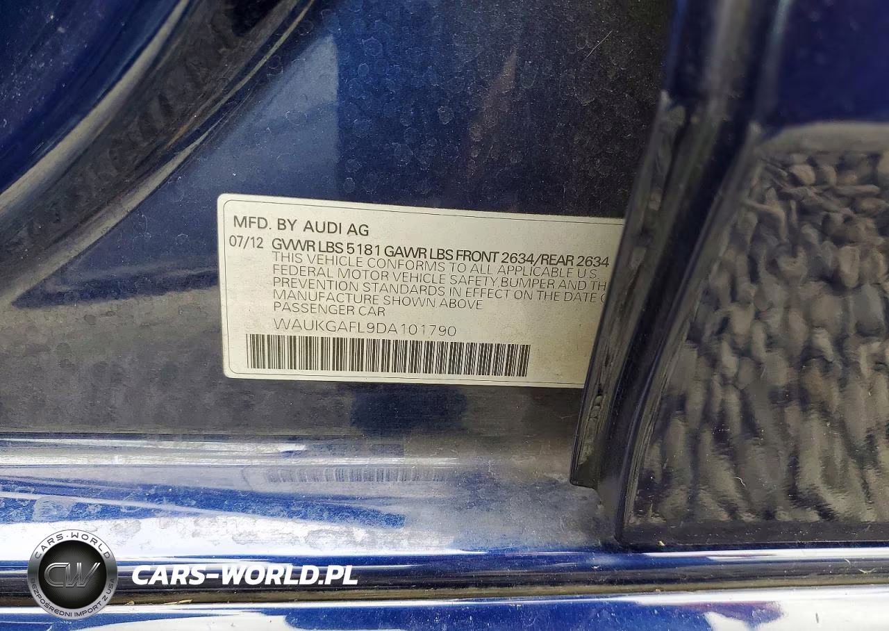 2013 Audi S4 Prestige VIN:WAUKGAFL9DA101790 - 12