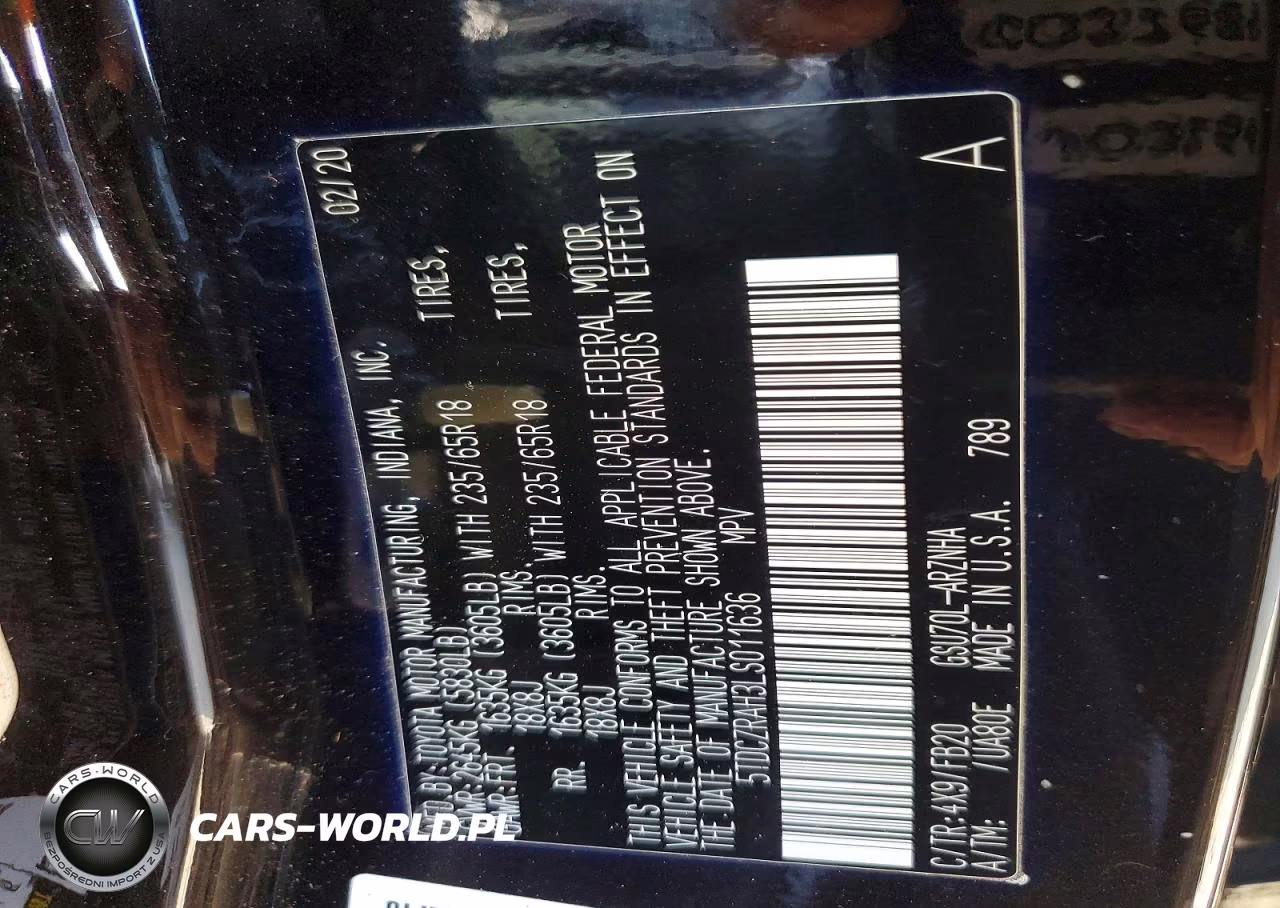 2020 Toyota Highlander L VIN:5TDCZRAH3LS011636 - 13