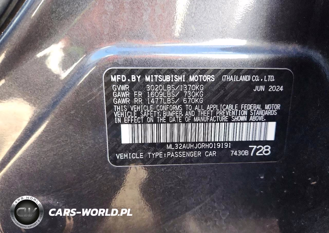2024 Mitsubishi Mirage Es VIN:ML32AUHJ0RH019191 - 13