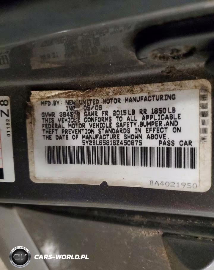 2006 Pontiac Vibe VIN:5Y2SL65816Z450875 - 13