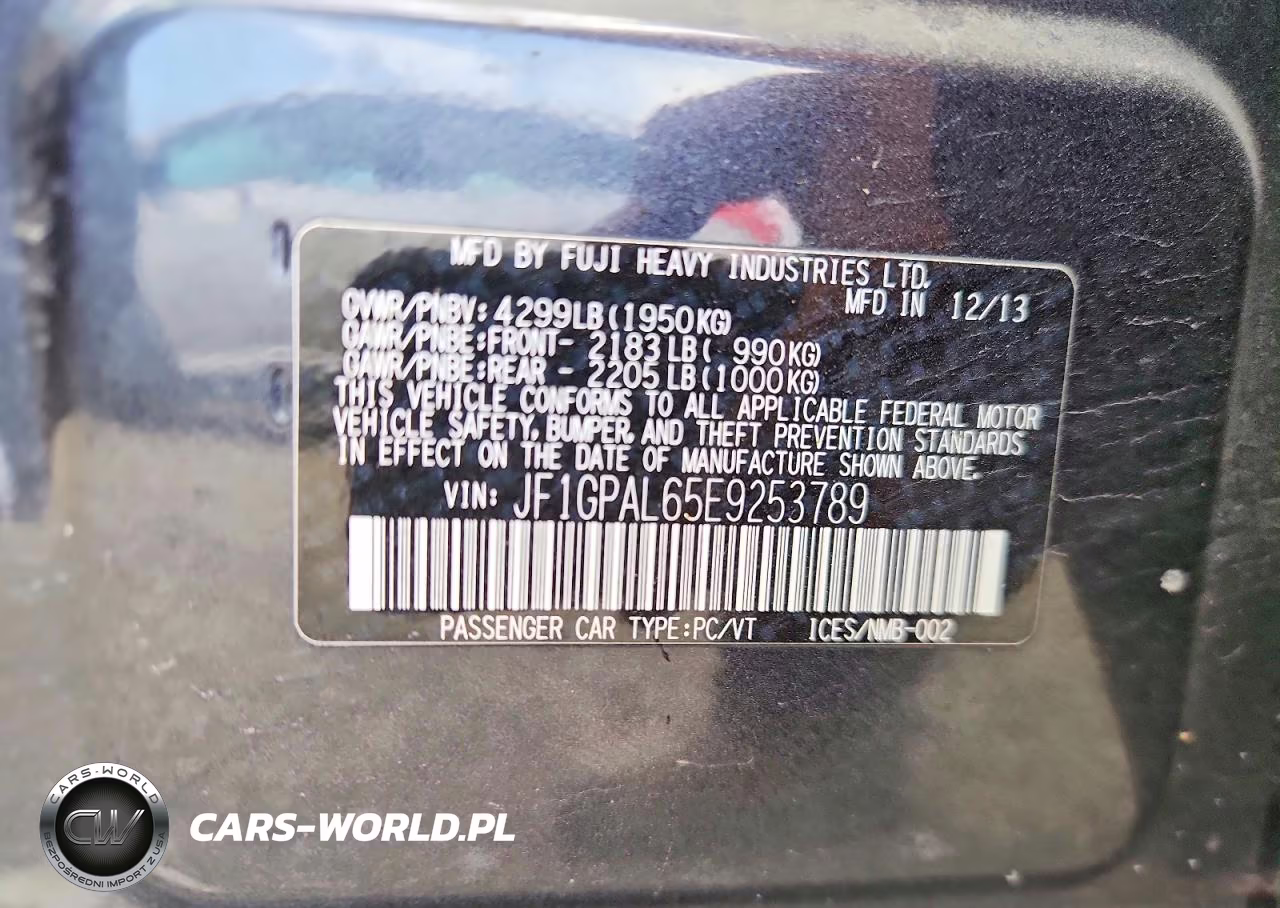 2014 Subaru Impreza Sport Premium VIN:JF1GPAL65E9253789 - 12