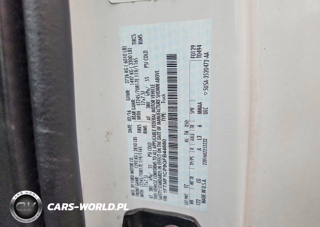 2016 Ford F150 VIN:1FTMF1CP9GFB44880 - 12