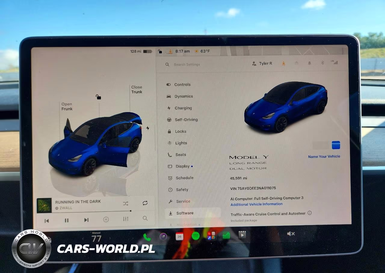 2022 Tesla Model Y VIN:7SAYGDEE3NA011075 - 9