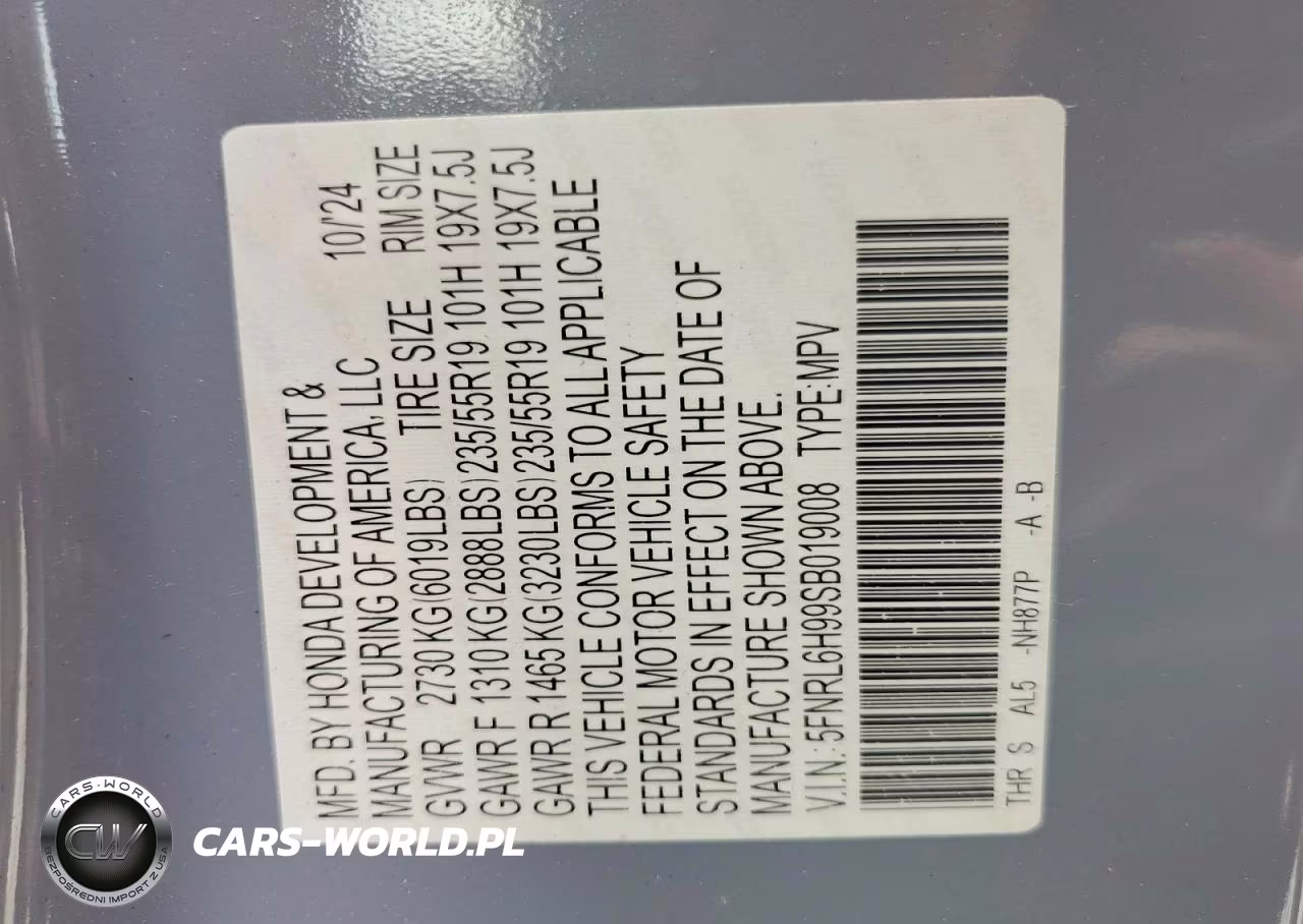 2025 Honda Odyssey Elite VIN:5FNRL6H99SB019008 - 14